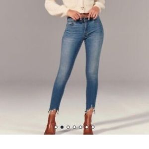 Abercrombie and Fitch mid rise super skinny ankle jeans